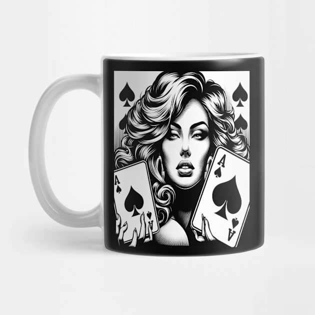 spades card woman poker by justingreen